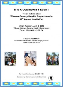 Warren County Health Dept 17th Annual Health Fair